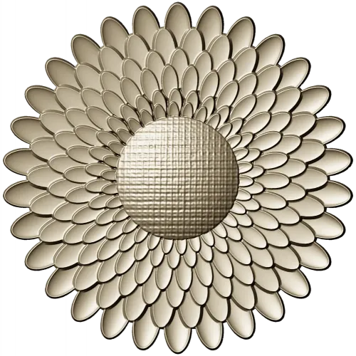Sunburst Rosette 3D STL for CNC