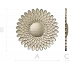 Sunburst Rosette 3D STL for CNC