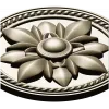 Regal Fleur Rosette - decorative round rosette STL for CNC milling