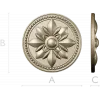 Regal Fleur Rosette - decorative round rosette STL for CNC milling