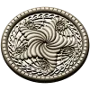 Spiral Acanthus Rosette STL 3D model for CNC