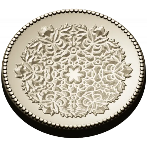 Circular Floral Rosette - STL 3D model for CNC milling