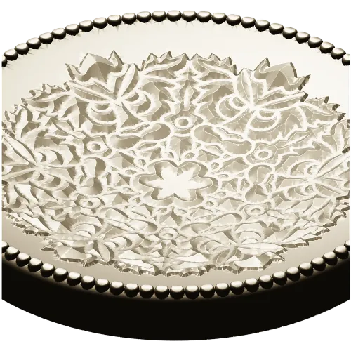 Circular Floral Rosette - STL 3D model for CNC milling