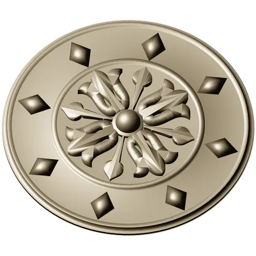Aurelian Rosette - high-detail STL 3D model for CNC carving