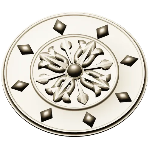 Aurelian Rosette - high-detail STL 3D model for CNC carving