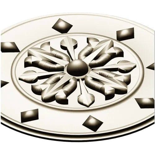 Aurelian Rosette - high-detail STL 3D model for CNC carving