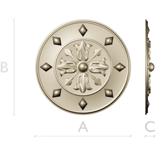 Aurelian Rosette - high-detail STL 3D model for CNC carving