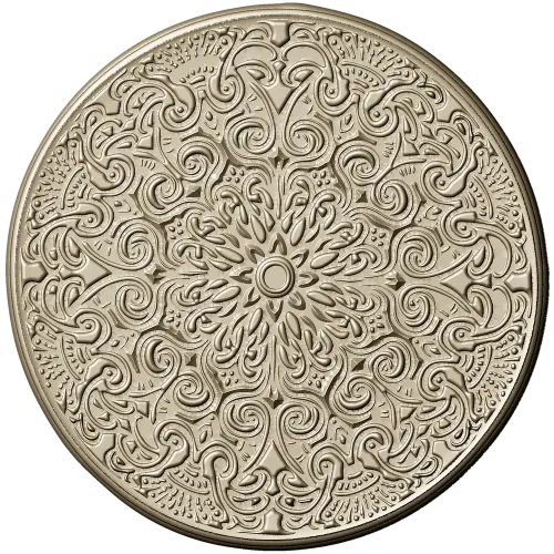 Ornate Circular Rosette - STL 3D Model for CNC Milling