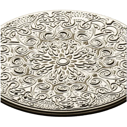 Ornate Circular Rosette - STL 3D Model for CNC Milling