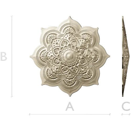 Лотосная мандала - декоративная rosette в формате STL для ЧПУ