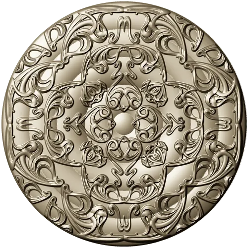 Circular Floral Rosette STL 3D Model for CNC
