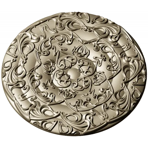 Circular Floral Rosette STL 3D Model for CNC