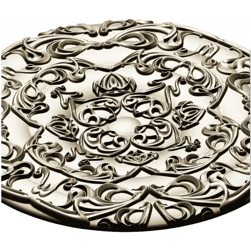 Circular Floral Rosette STL 3D Model for CNC