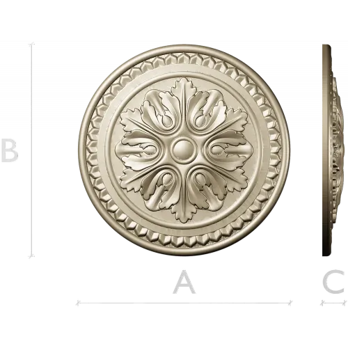 Acanthus Rosette STL 3D Model for CNC Router