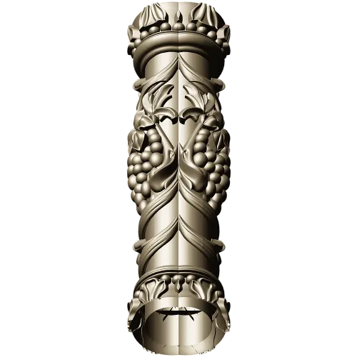 Grapevine Carved Baluster - STL 3D Model for CNC