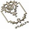 Baroque Shell Cartouche STL 3D model for CNC milling