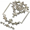 Baroque Shell Cartouche STL 3D model for CNC milling