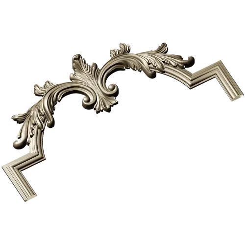 Baroque Acanthus Crest - STL 3D Model for CNC Routing