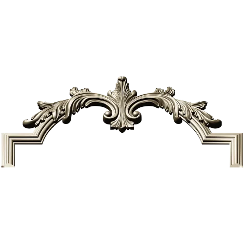 Baroque Acanthus Crest - STL 3D Model for CNC Routing