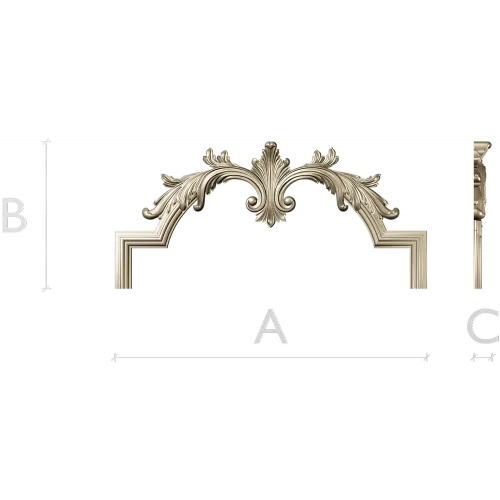 Baroque Acanthus Crest - STL 3D Model for CNC Routing