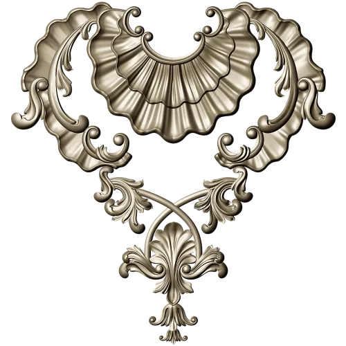 Rococo Shell & Acanthus Centerpiece - STL 3D Model for CNC
