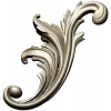 Acanthus Scroll STL - High-Relief Decorative Applique for CNC