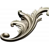 Acanthus Scroll STL - High-Relief Decorative Applique for CNC
