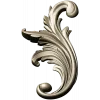 Acanthus Scroll STL - High-Relief Decorative Applique for CNC