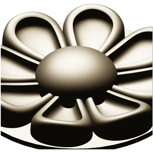 Circular Floral Rosette STL for CNC Milling