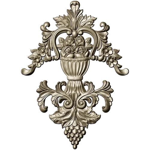 Baroque Vase Relief - STL 3D model for CNC decorative carving
