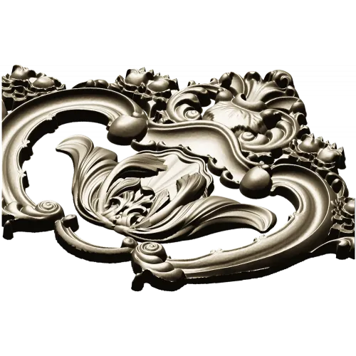 Картуш "Тюльпан Барокко" - 3D модель STL для ЧПУ