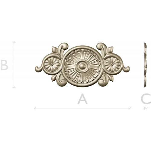 Декоративная розетка "Солнечная роза" - stl для ЧПУ