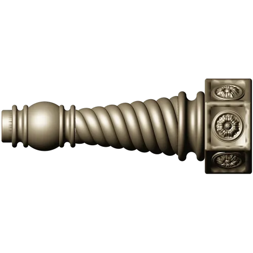 Spiral Turned Furniture Leg - STL 3D Model for CNC Milling