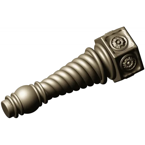 Spiral Turned Furniture Leg - STL 3D Model for CNC Milling