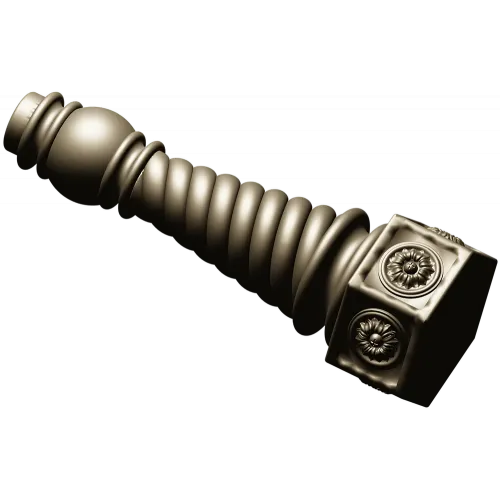 Spiral Turned Furniture Leg - STL 3D Model for CNC Milling