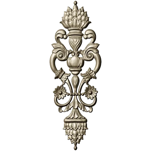 Pompadour Acanthus Applique - STL 3D model for CNC