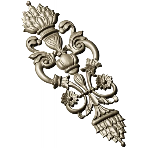 Pompadour Acanthus Applique - STL 3D model for CNC