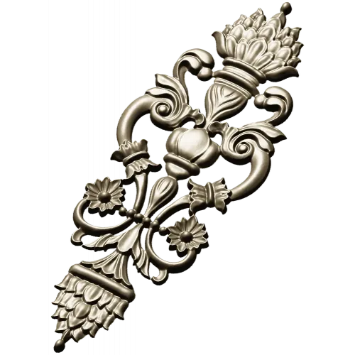 Pompadour Acanthus Applique - STL 3D model for CNC
