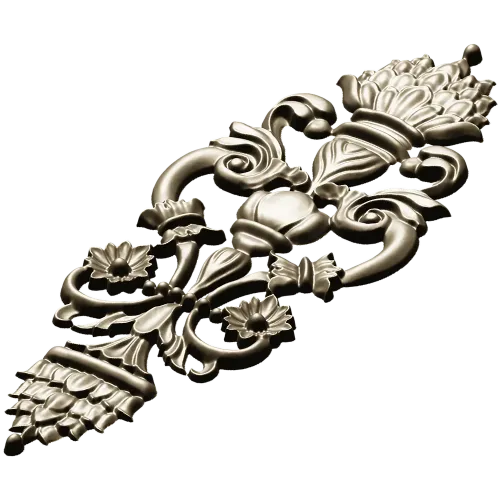 Pompadour Acanthus Applique - STL 3D model for CNC