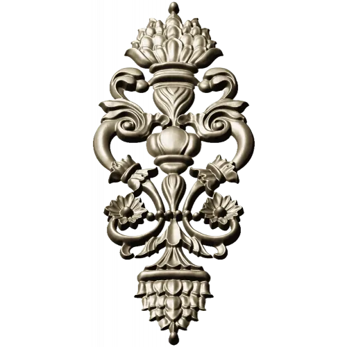 Pompadour Acanthus Applique - STL 3D model for CNC