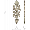 Pompadour Acanthus Applique - STL 3D model for CNC