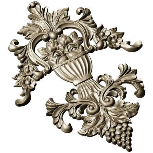 Ornate Urn and Acanthus Relief - STL 3D model for CNC