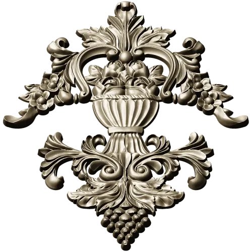Ornate Urn and Acanthus Relief - STL 3D model for CNC