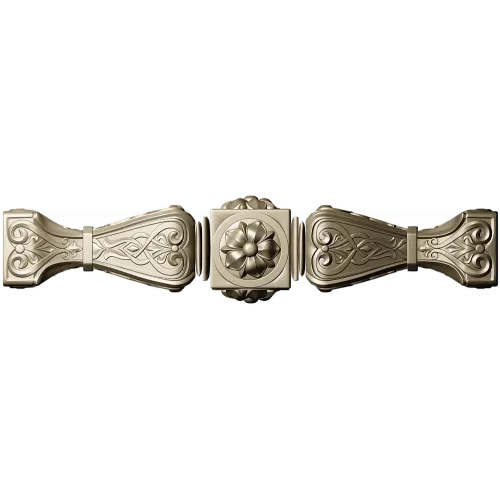 Baroque Rosette Connector - STL 3D model for CNC