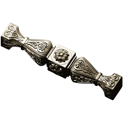 Baroque Rosette Connector - STL 3D model for CNC
