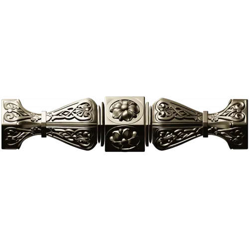 Baroque Rosette Connector - STL 3D model for CNC