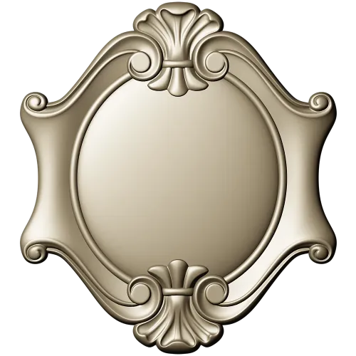 Rococo Shell Cartouche STL for CNC