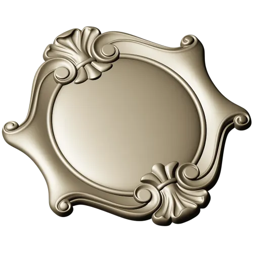 Rococo Shell Cartouche STL for CNC