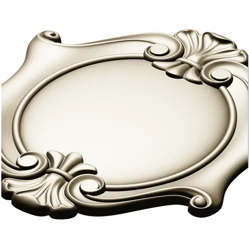 Rococo Shell Cartouche STL for CNC