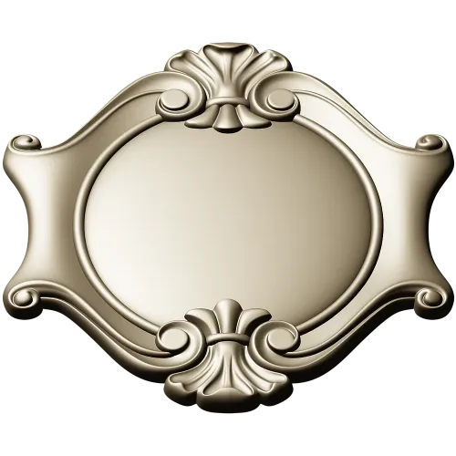 Rococo Shell Cartouche STL for CNC